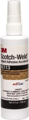 3M - 8 oz Bottle Amber Instant Adhesive - Series AC113, Bonds to Metal, Plastic & Rubber - Best Tool & Supply