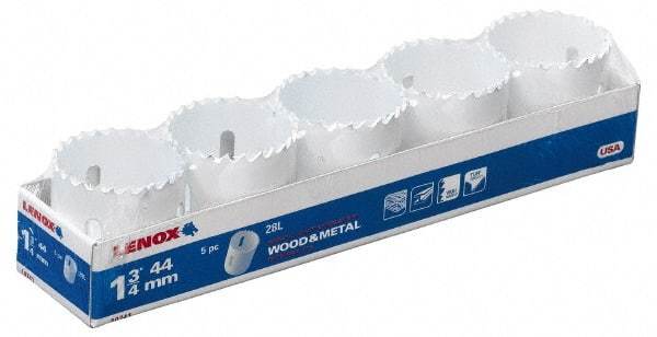 Lenox - 1-3/4" Diam, 1-1/2" Cutting Depth, Hole Saw - Bi-Metal Saw, Toothed Edge - Best Tool & Supply