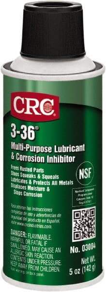 CRC - 6 oz Aerosol Can Lubricant - Clear Blue-Green, -50°F to 250°F, Food Grade - Best Tool & Supply