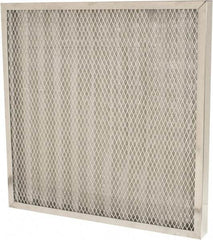 Made in USA - 20" Noml Height x 20" Noml Width x 2" Noml Depth, 76% Capture Efficiency, Permanent Air Filter - MERV 7, Aluminum Cloth & Mesh, Integrated Aluminum Frame, 300 Max FPM, 800 CFM, For Any Unit - Best Tool & Supply