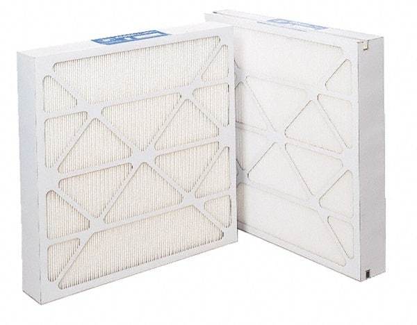 Made in USA - 20" Noml Height x 25" Noml Width x 4" Noml Depth, 85% Capture Efficiency, Wireless Pleated Air Filter - MERV 13, Microfiberglass Paper, Integrated Beverage Board Frame, 500 Max FPM, 1,750 CFM, For Any Unit - Best Tool & Supply