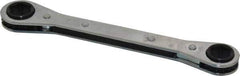 Lang - 1/2" x 9/16" 6 Point Ratcheting Box Wrench - Double End, 6-7/8" OAL, Steel - Best Tool & Supply