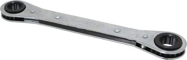 Lang - 9/16" x 5/8" 12 Point Ratcheting Box Wrench - Double End, 8-1/8" OAL, Steel - Best Tool & Supply