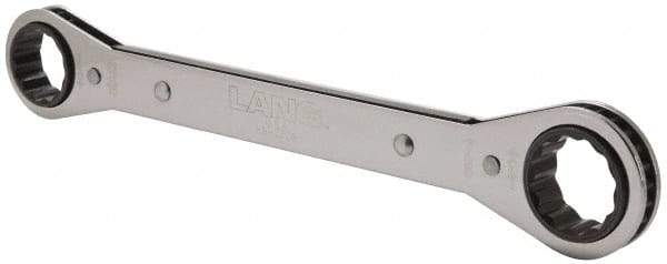 Lang - 13/16" x 7/8" 12 Point Ratcheting Box Wrench - Double End, 9-1/4" OAL, Steel - Best Tool & Supply