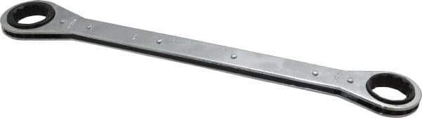 Lang - 1-1/8" x 1-3/16" 12 Point Ratcheting Box Wrench - Double End, 15" OAL, Steel - Best Tool & Supply