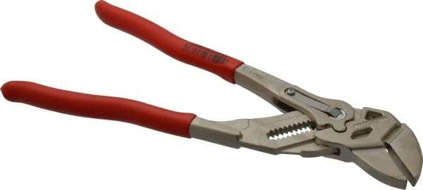 Knipex - 10" OAL, Pipe Wrench Tongue & Groove Pliers - Smooth Smooth Jaws, Standard Head - Best Tool & Supply