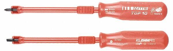 Witte - 1/4" Blade Width, 10-7/8" OAL, Screwholding Slotted Screwdriver - Exact Industrial Supply