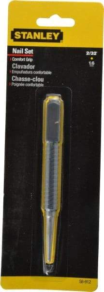 Stanley - 1/16" Nail Punch - 5" OAL, Steel - Best Tool & Supply