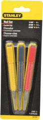 Stanley - 3 Piece, 1/32 to 3/32", Nail Punch Set - Comes in Carded - Best Tool & Supply