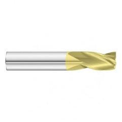 15/64 Dia. x 2-1/2 Overall Length 3-Flute Square End Solid Carbide SE End Mill-Round Shank-Center Cut-TiN - Best Tool & Supply