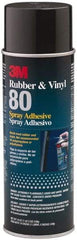 3M - 19 oz Aerosol Yellow Spray Adhesive - High Tack, 300°F Heat Resistance, 28 Sq Ft Coverage, High Strength Bond, 30 min Max Bonding Time, Flammable, Series Rubber & Vinyl 80 - Best Tool & Supply