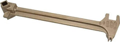 Ampco - 15" Long Aluminum Bronze Drum Plug Wrench - For Use with 22 Different Bungs, Nonsparking - Best Tool & Supply