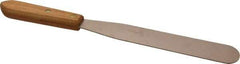 Ampco - 1-1/2" Wide Nickel Copper Spatula - Stiff, Wood Handle, 14" OAL - Best Tool & Supply