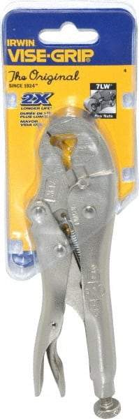 Irwin - 7" OAL Locking Jaw Locking Pliers - 7/16 to 3/4" Jaw Opening, Standard Handle - Best Tool & Supply