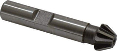 Keo - 1/2" Diam x 7/32" Width of Cut, 60° Included Angle, Shank Connection, High Speed Steel Single Angle Cutter - 3/8" Shank Diam, 2-1/8" Overall Length, Right Hand Cut, Uncoated - Best Tool & Supply