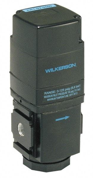 Wilkerson - 3/8 NPT Port, 200 CFM, Aluminum Electronic Regulator - 0 to 125 psi Range, 150 Max psi Supply Pressure, 2.35" Wide x 6.31" High - Best Tool & Supply