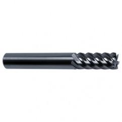 25mm Dia. - 121mm OAL - 45° Helix Bright Carbide End Mill - 10 FL - Best Tool & Supply