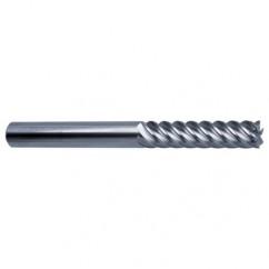 16mm Dia. - 150mm OAL - 45° Helix Bright Carbide End Mill - 6 FL - Best Tool & Supply