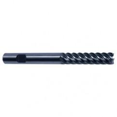 8mm Dia. - 100mm OAL - 45° Helix Bright Carbide End Mill - 6 FL - Best Tool & Supply