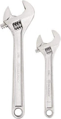 Crescent - 2 Piece, 8" to 12", Adjustable Wrench Set - Inch Measurement Standard, Chrome Finish - Best Tool & Supply