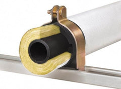 Klo-Shure - 2-1/8" Pipe, Zinc Plated Steel Strut Mount Insulation Coupling - Trivalent Zinc & Yellow - Best Tool & Supply