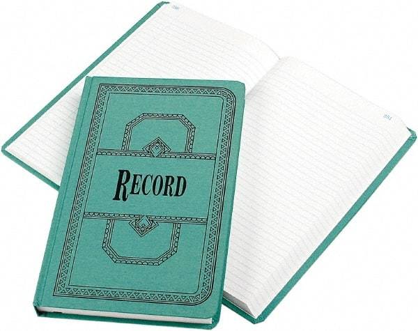 Boorum & Pease - 500 Sheet, 12-1/8 x 7-5/8", Record Rule Record/Account Book - Blue - Best Tool & Supply