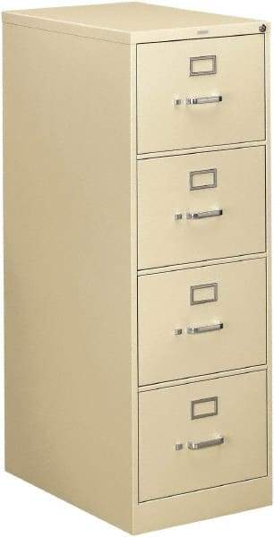 Hon - 18-1/4" Wide x 52" High x 26-1/2" Deep, 4 Drawer Vertical File - Steel, Putty - Best Tool & Supply