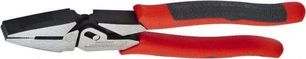 Crescent - 9-1/2" OAL, Linesman's Pliers - Serrated Jaw, Thermoplastic Handles - Best Tool & Supply