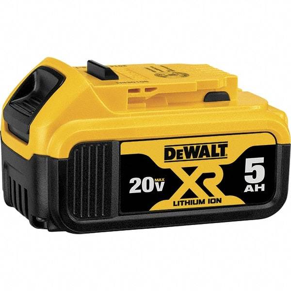 DeWALT - 20 Volt Lithium-Ion Power Tool Battery - 5 Ahr Capacity, 1-1/2 hr Charge Time, Series MAX - Best Tool & Supply