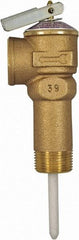 CASH ACME - 3/4" Inlet, 3/4" Outlet, FNPT x MNPT, ASME Safety Relief Valve - 150 Max psi, Bronze, 500000 BTUs - Best Tool & Supply