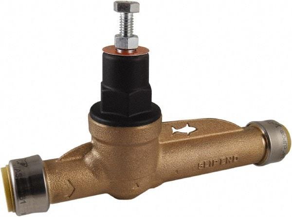 SharkBite - 3/4" Pipe, Push Fit End Connection, Bronze Body Pressure Regulating Valve - EPDM Seal, 200 psi Inlet Pressure, 10 to 70 psi Working Pressure - Best Tool & Supply