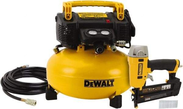 DeWALT - 0.9 hp, 2.6 SCFM at 90 psi, Pancake Compressor - 6 Gal Tank, 10 Amp, 165 psi, 120V - Best Tool & Supply