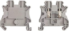 Schneider Electric - 1 Pole, 1,000 Volt, 41 Amp, -40 to 266°F, DIN Rail Mount, Polyamide Passthrough Terminal Block - 2 Contacts, 26 to 10 AWG Compatibility, 47-1/2mm High - Best Tool & Supply