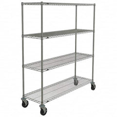 Metro - 600 Lb Capacity 4 Shelf Mobile Wire Shelving Unit - Add-On Unit - Best Tool & Supply