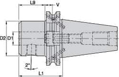 Kennametal - DV50 Taper, 0.4724" Inside Hole Diam, 2.4803" Projection, Whistle Notch Adapter - Through Coolant - Exact Industrial Supply