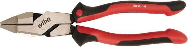 Wiha - 9-1/2" OAL, Side Cutting Linesman's Pliers - Soft Grip Handles - Best Tool & Supply