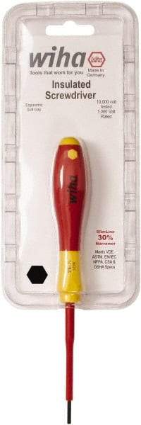 Wiha - 2.5mm Standard Hex Driver - 75mm Blade Length, 7" OAL - Best Tool & Supply