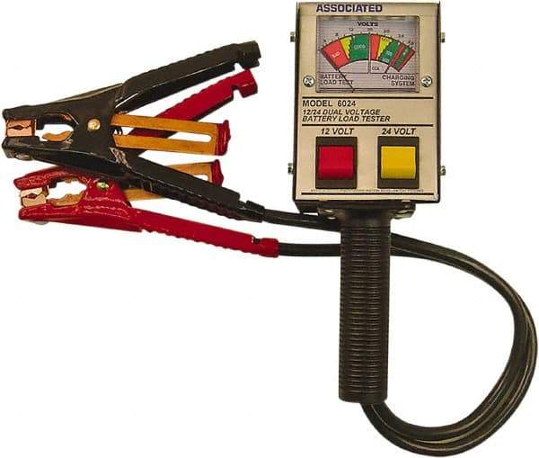 Associated Equipment - 12/24 Volt Battery Load Tester - 0 to 1,000 CCA Range, 2' Cable - Best Tool & Supply