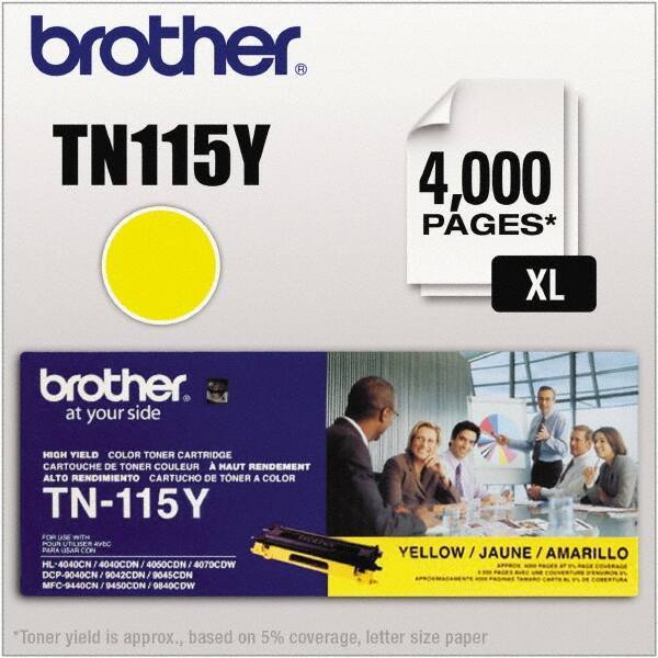 Brother - Yellow Toner Cartridge - Use with Brother DCP-9040CN, 9045CDN, HL-4040CDN, 4040CN, 4070CDW, MFC-9440CN, 9550CDN, 9840CDW - Best Tool & Supply