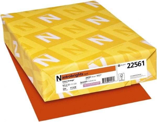 Neenah Paper - Orbit Orange Colored Copy Paper - Use with Laser Printers, Inkjet Printers, Copiers - Best Tool & Supply