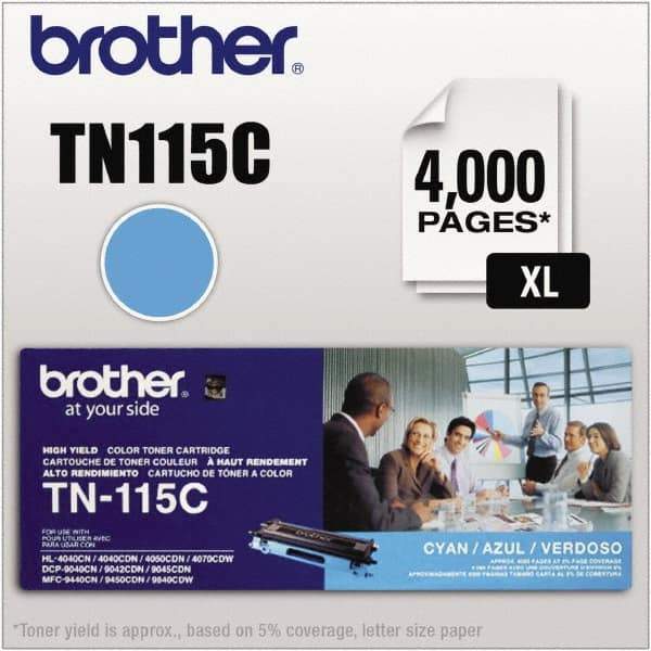 Brother - Cyan Toner Cartridge - Use with Brother DCP-9040CN, 9045CDN, HL-4040CDN, 4040CN, 4070CDW, MFC-9440CN, 9550CDN, 9840CDW - Best Tool & Supply