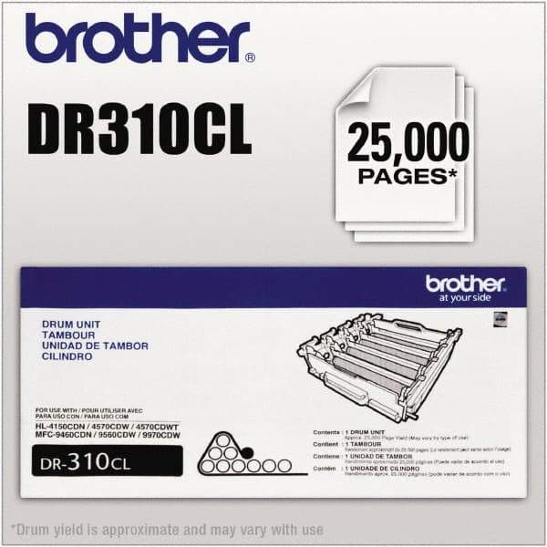 Brother - Black Drum Unit - Use with Brother HL-4150CDN, 4570CDW, 4570CDWT, MFC-9460CDN, 9560CDW, 9970CDW - Best Tool & Supply