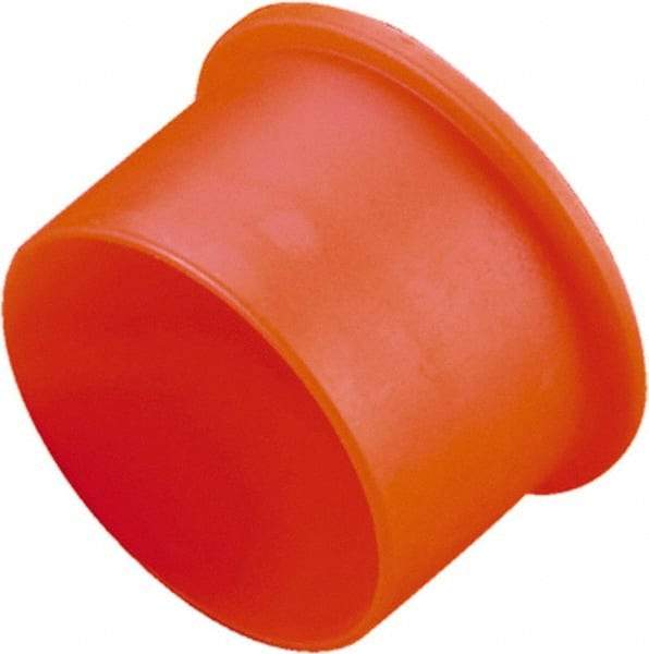 Caplugs - 1.842" ID, Round Head, Tapered Cap - 2.11" OD, 3/4" Long, Low-Density Polyethylene, Orange - Best Tool & Supply