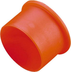 Caplugs - 0.99" ID, Round Head, Tapered Cap - 11/16" Long, Low-Density Polyethylene, Orange - Best Tool & Supply