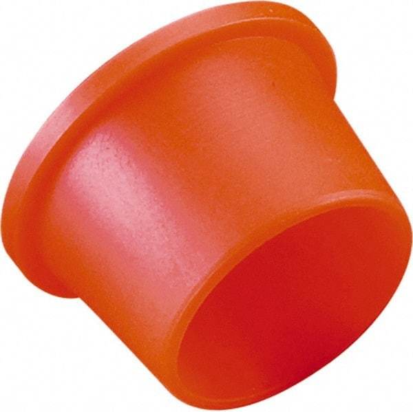 Caplugs - 2.262" ID, Round Head, Tapered Plug - 2.47" OD, 59/64" Long, Low-Density Polyethylene, Orange - Best Tool & Supply