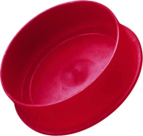 Caplugs - 0.369" ID, Round Head Cap - 0.62" OD, 1/2" Long, Low-Density Polyethylene, Red - Best Tool & Supply