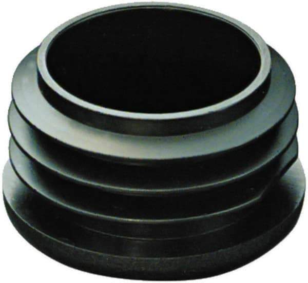 Caplugs - Round Finishing Plug for 14 to 20 Gauge Panels, for 7/8" Tube Diam - 7/8" OD, 0.44" Deep, Low-Density Polyethylene, Black - Best Tool & Supply