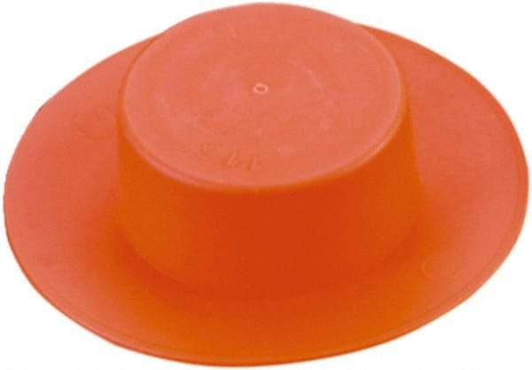 Caplugs - 3.58" ID, Round Head Flange Plug - 5.59" OD, 3/4" Long, Low-Density Polyethylene, Orange - Best Tool & Supply