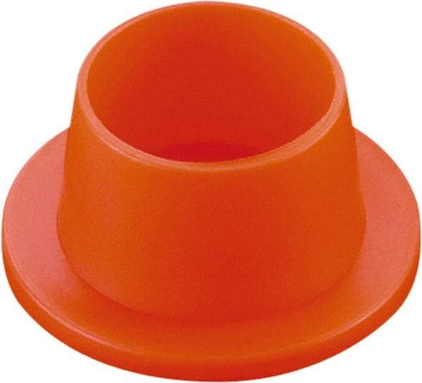 Caplugs - 1.636" ID, Round Head, Tapered Plug - 2.27" OD, 11/16" Long, Low-Density Polyethylene, Orange - Best Tool & Supply