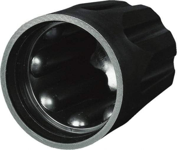 Caplugs - Serrated Round Head Sucker Rod Cap - High-Density Polyethylene, Black - Best Tool & Supply